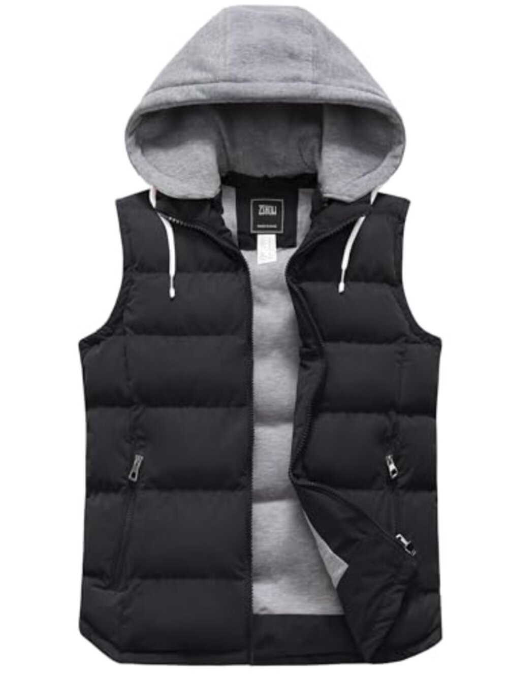 ZSHOW Women's Winter Puffer Vest Removable Hooded Sleeveless Jacket